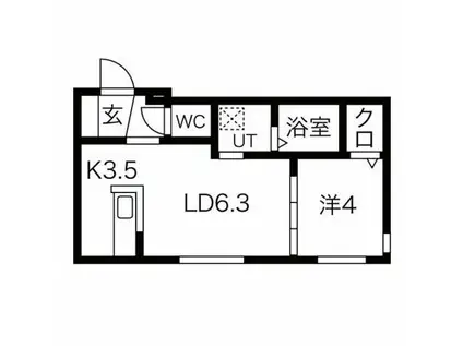 TERRACE KASUMI(1LDK/1階)の間取り写真