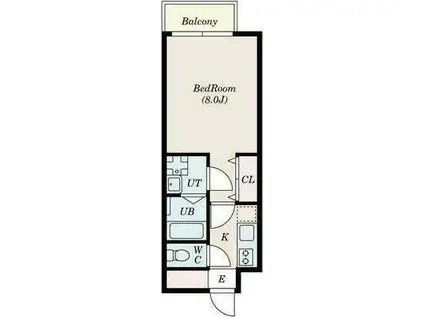 S-FORT川崎神明町(1K/3階)の間取り写真