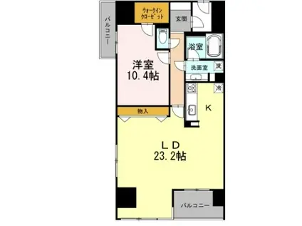 カスタリア伏見(1LDK/11階)の間取り写真
