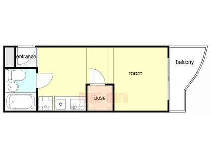 本山ハイツ(ワンルーム/1階)の間取り写真