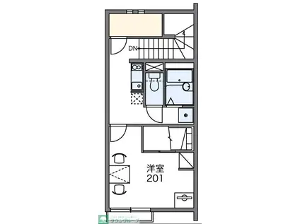 レオネクストアルホップ 41190(1K/2階)の間取り写真