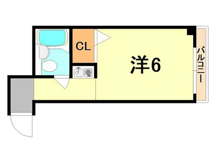 春日野道ロイヤルハイツ(1K/4階)の間取り写真