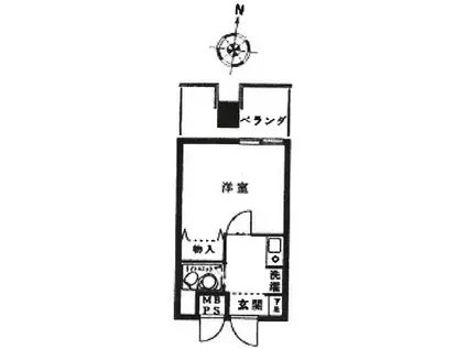 ライオンズマンション大島第2(1K/6階)の間取り写真