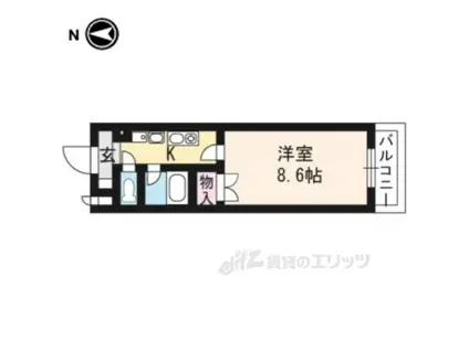 烏丸五条悠(1K/5階)の間取り写真