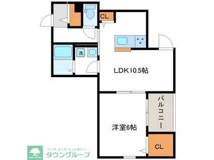 多摩区宿河原6 PJ(1LDK/1階)の間取り写真