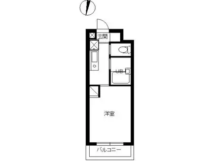 スカイコート新宿落合第6(1K/4階)の間取り写真