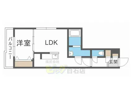 MOCA(1LDK/4階)の間取り写真
