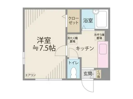 ル・シエル(1K/1階)の間取り写真