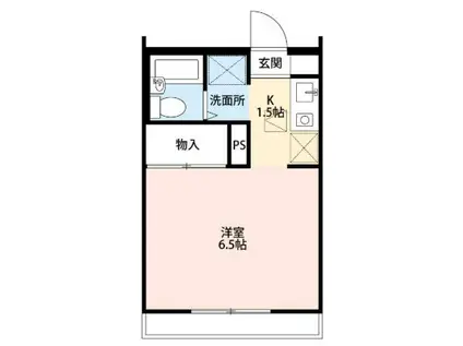 メゾンボヌール菊名B棟(1K/1階)の間取り写真