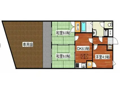 老司エクセル(3DK/1階)の間取り写真