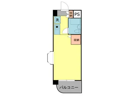 フェリス西千葉(ワンルーム/1階)の間取り写真