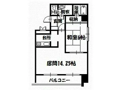 ダイアナ常盤ヒルズ(1LDK/9階)の間取り写真