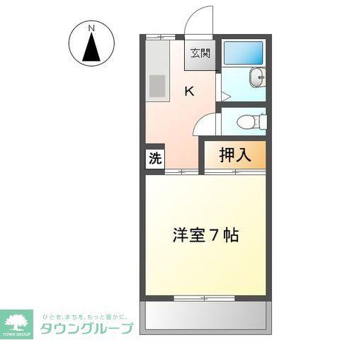 PAL音夢館(1K/2階)の間取り写真