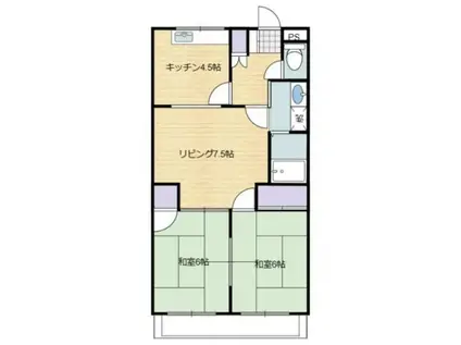 キャッスルかねこ(2LDK/2階)の間取り写真