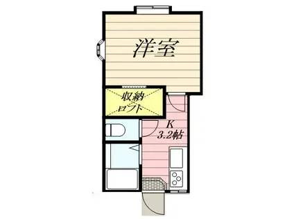 ウェブルーム HAPPINESS(1K/2階)の間取り写真