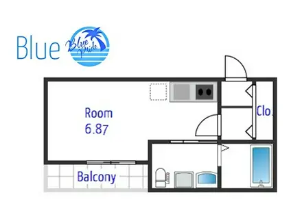 グランフロント藤沢(ワンルーム/3階)の間取り写真
