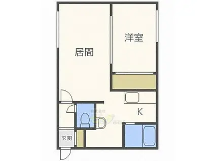 マリーノ(1LDK/4階)の間取り写真