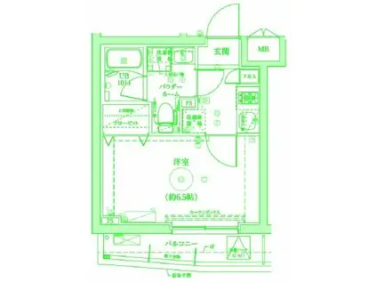 LUMEED横濱山手(1K/2階)の間取り写真