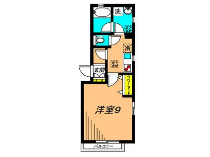 メゾンヴェール(1K/1階)の間取り写真