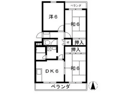 アイランドガーデン本田(3DK/3階)の間取り写真