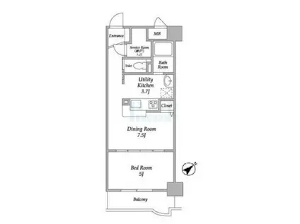 エルグランピア(1SLDK/3階)の間取り写真
