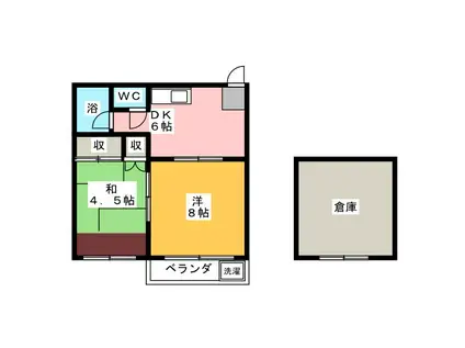 メゾン笹ノ台(2DK/2階)の間取り写真