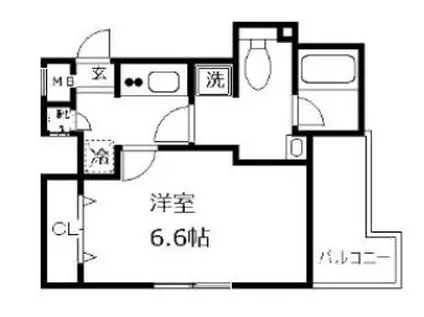 エストゥルース入谷(1K/12階)の間取り写真