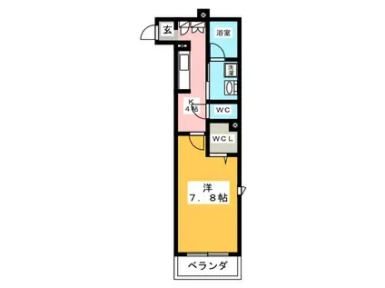 SHA MAISON LE CONFORT(1K/1階)の間取り写真