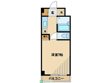 五番館井之花(1K/4階)の間取り写真