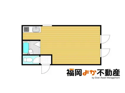 グローリー県庁前(ワンルーム/4階)の間取り写真