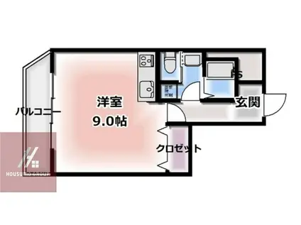 パークヴェール新森(ワンルーム/4階)の間取り写真