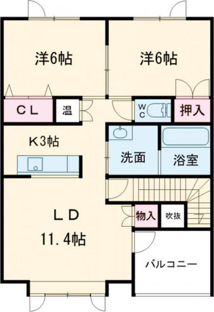 MIK ATLANTIS(2LDK/2階)の間取り写真