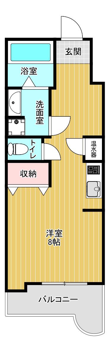 グランドール森友(ワンルーム/4階)の間取り写真