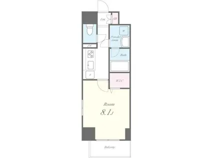 TANNE(1K/6階)の間取り写真