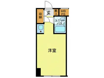 ハローレジデンス西葛西(ワンルーム/4階)の間取り写真