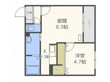 サンステージS5W12(1LDK/1階)の間取り写真