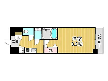 レゲスタ大阪レジデンス(1K/6階)の間取り写真