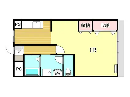 アイン ノイア ヴィント(ワンルーム/4階)の間取り写真