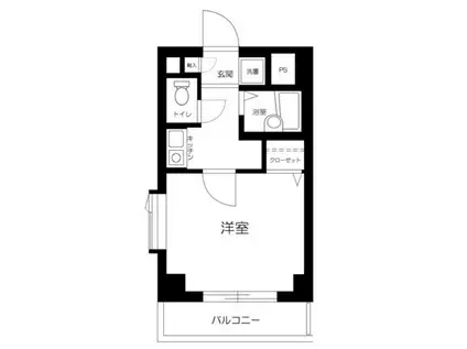 ルパデュソワール(1K/3階)の間取り写真