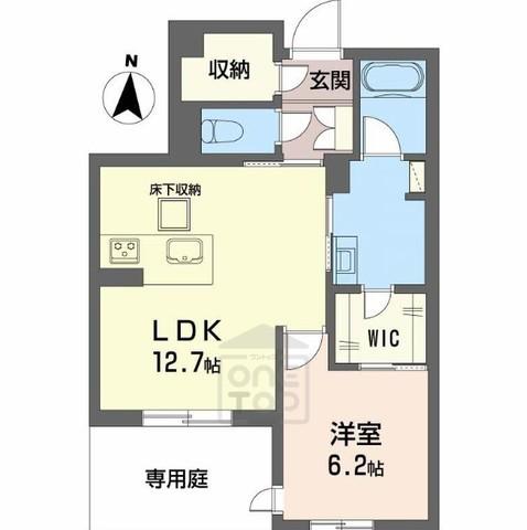 和の杜 江坂(1LDK/1階)の間取り写真