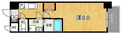 S-RESIDENCE緑橋SERIO(1K/10階)の間取り写真