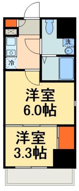 アクシーズタワー浦和岸町III(2K/10階)の間取り写真