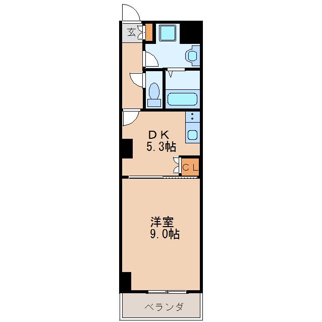 レジディア東桜(1DK/5階)の間取り写真