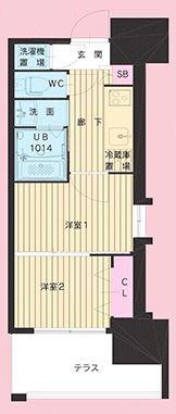 CLUB ORIENT BLD NO.111(2K/4階)の間取り写真
