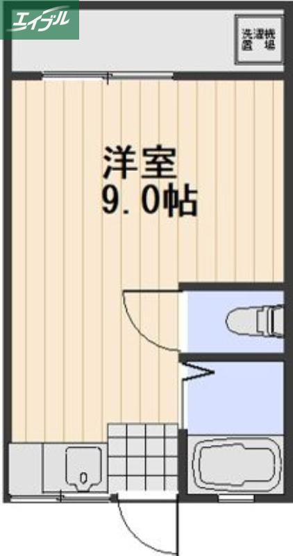 チェルシー青江西棟(ワンルーム/2階)の間取り写真