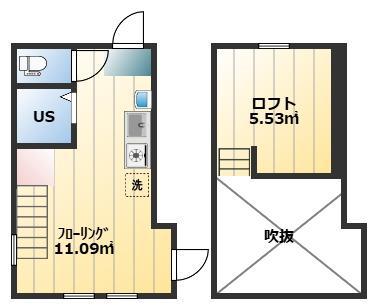 アーバンプレイス東長崎(ワンルーム/2階)の間取り写真