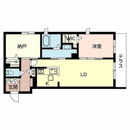 シャーメゾン 和(1SLDK/1階)の間取り写真