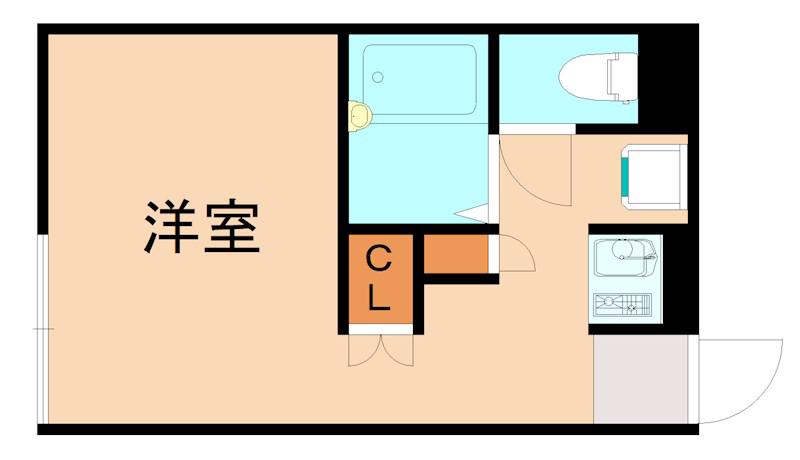 レオパレスサン今町(1K/2階)の間取り写真