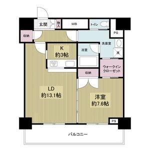 ベルファース尼崎(1LDK/9階)の間取り写真