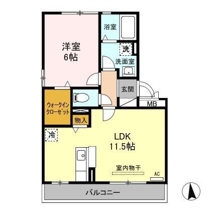 グランボヌール(1LDK/3階)の間取り写真